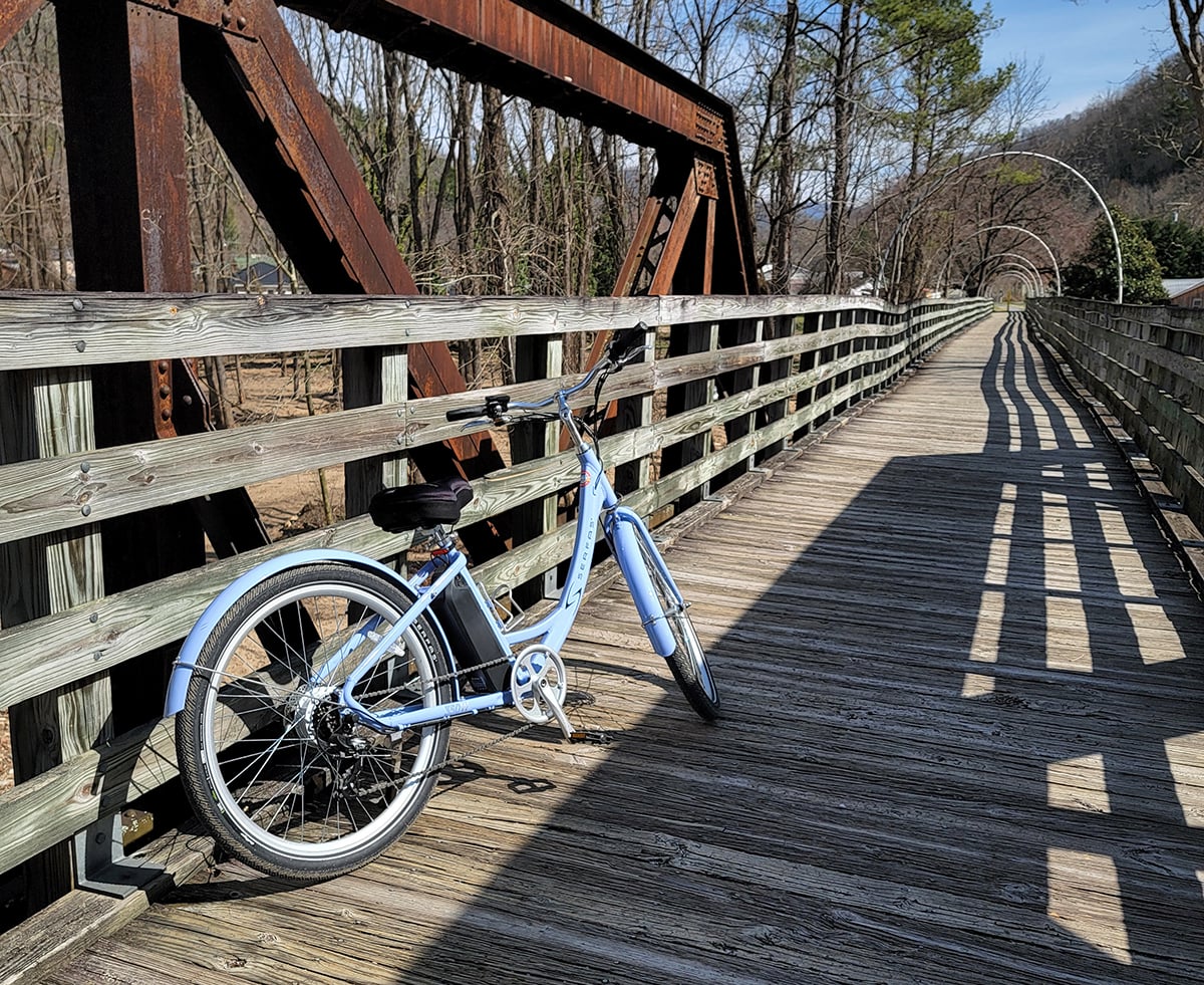 E-bike on the Virginia Creeper Trail
